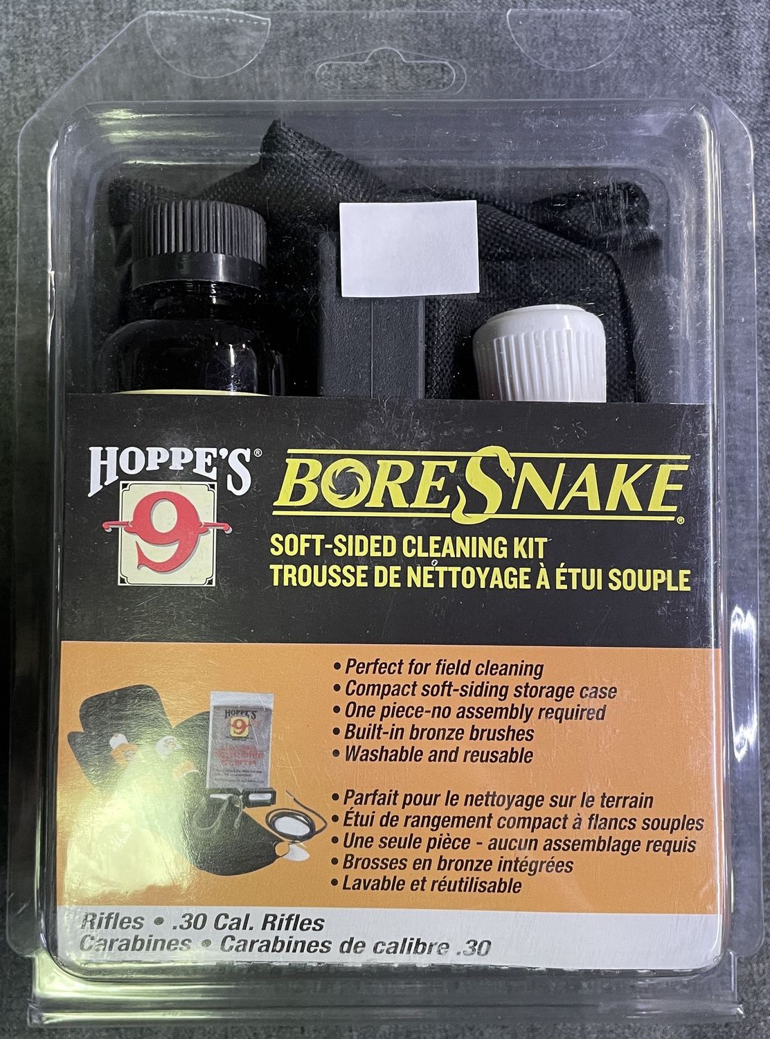Hoppe&#39;s Bore Snake .30 Cal. Soft Sided Cleaning Kit