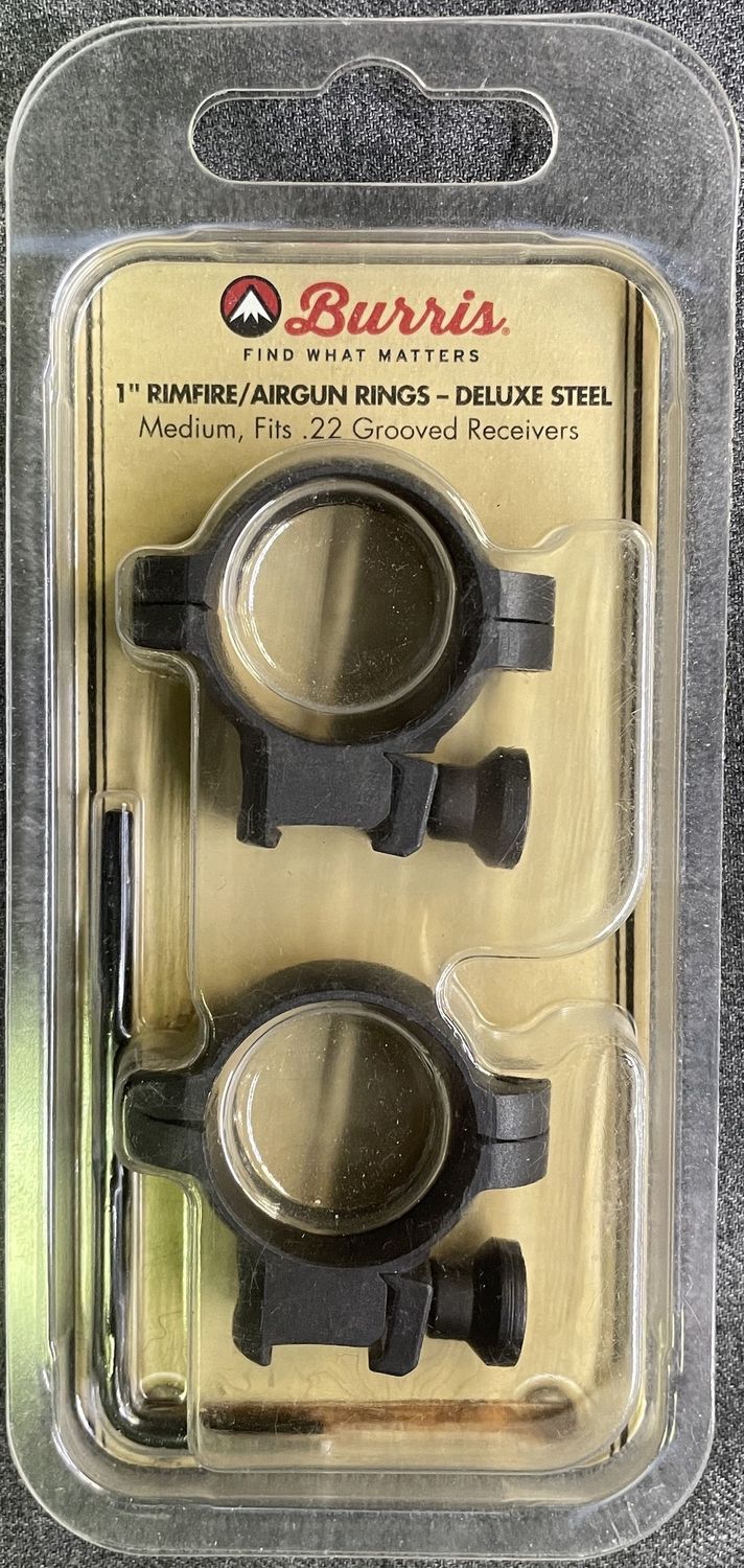 Burris 1&quot; Rimfire Rings Medium 3/8&quot; Dovetail