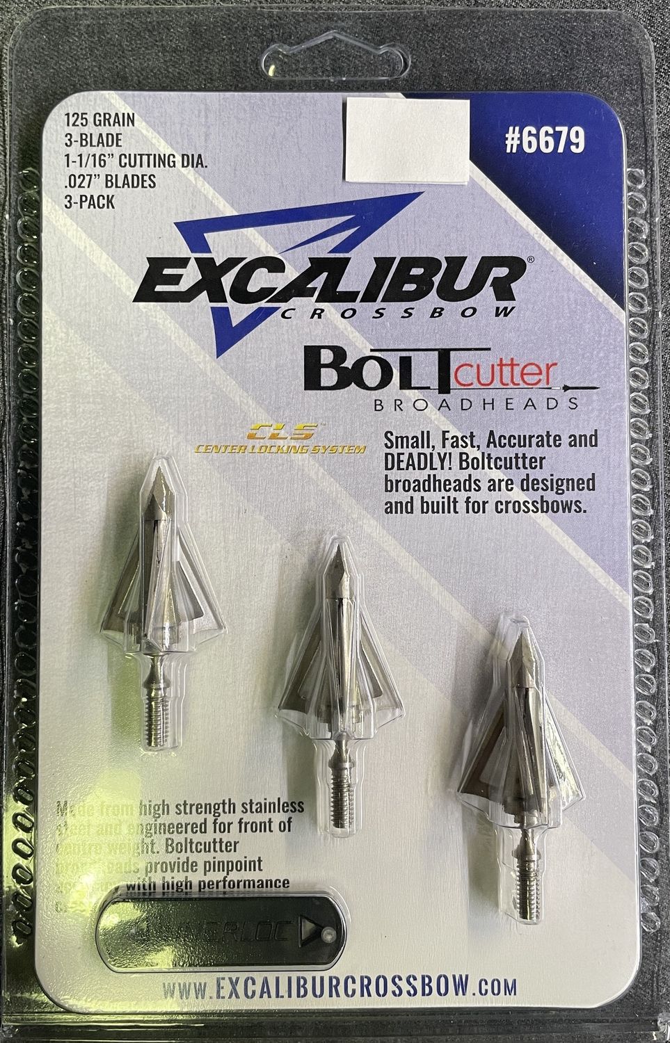 Excalibur Crossbow Screw in 125 gr. 3 Blade Broadheads 3ct