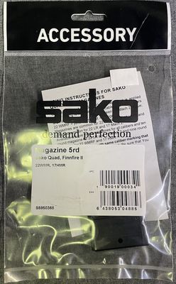Sako Finnfire II Magazine 5rnd 22 WMR, 17 HMR