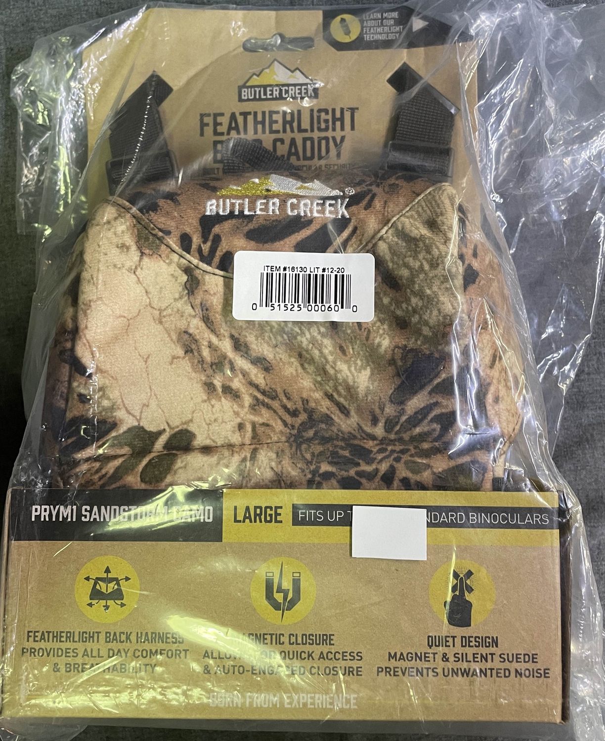 Butler Creek Large Sandstorm Camo Binocular Back Harness