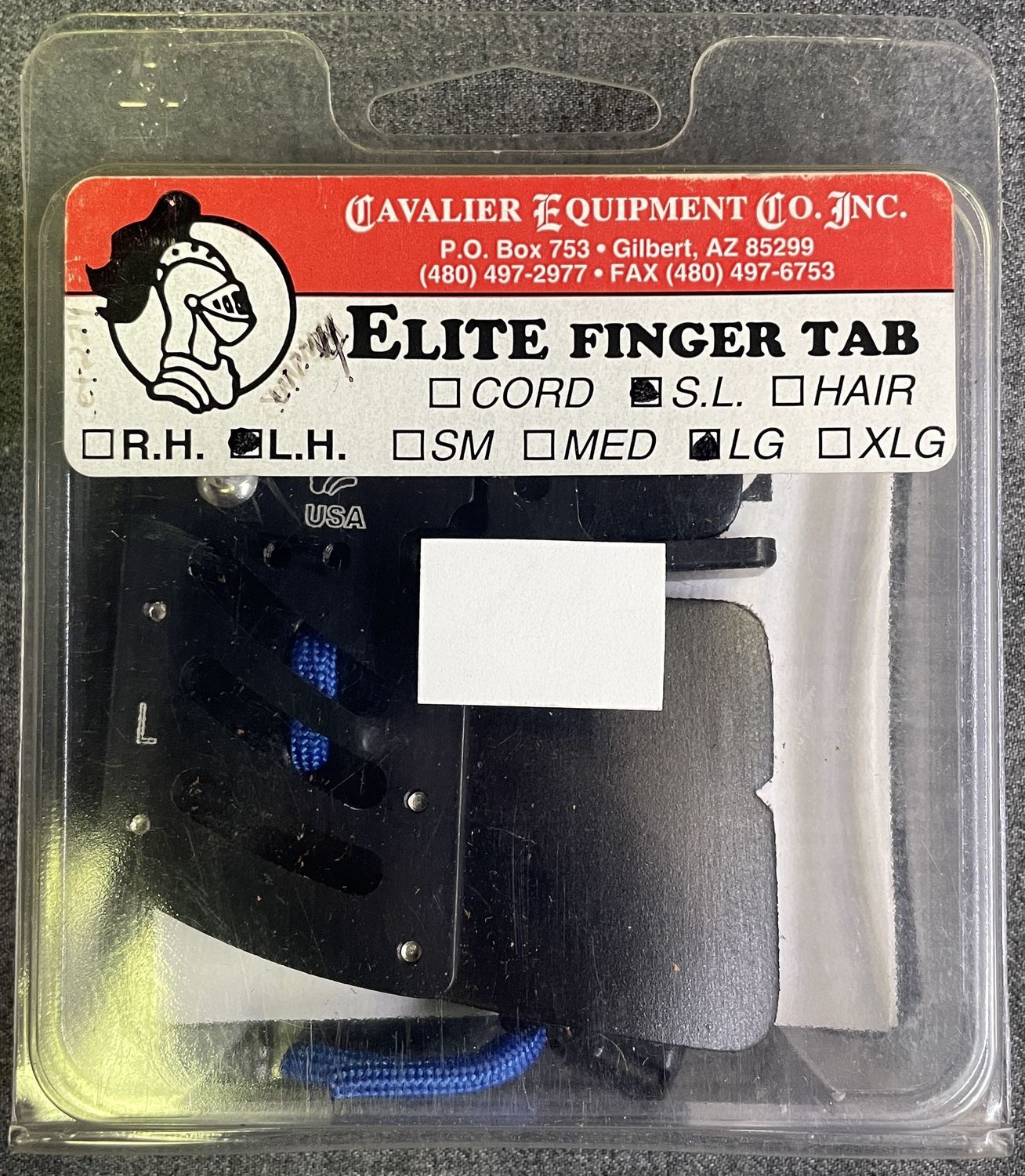 Cavalier Equipment Elite Finger Tab LH LG