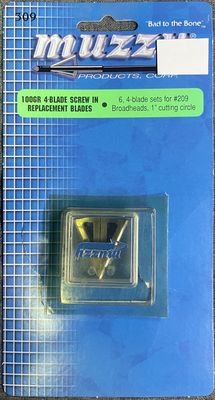 Muzzy 100 Gr. 4-Blade Screw in Replacement Broadhead Blades