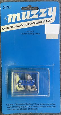 Muzzy 100 Gr. 3-Blade Replacement Broadheads