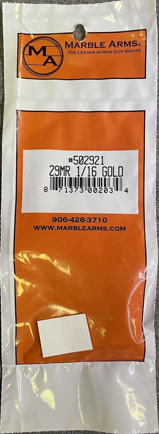 Marble Arms 29MR 1/16 Gold Bead Front Sight