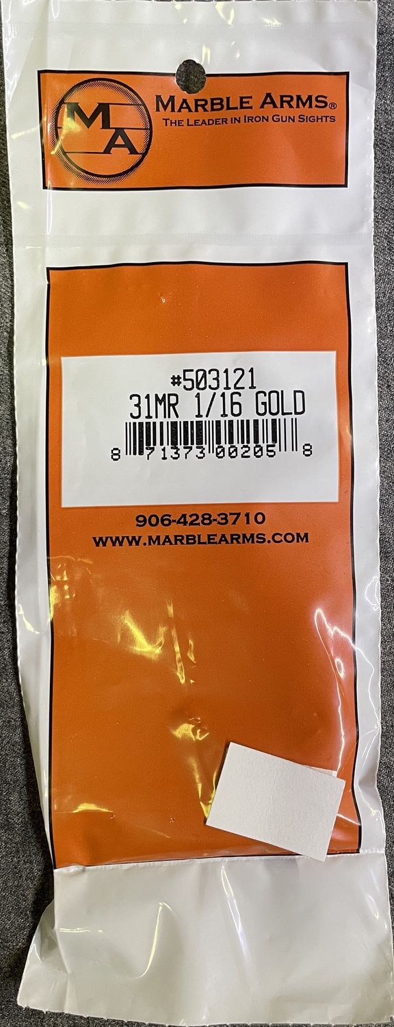 Marble Arms 31MR 1/16 Gold Bead Front Sight