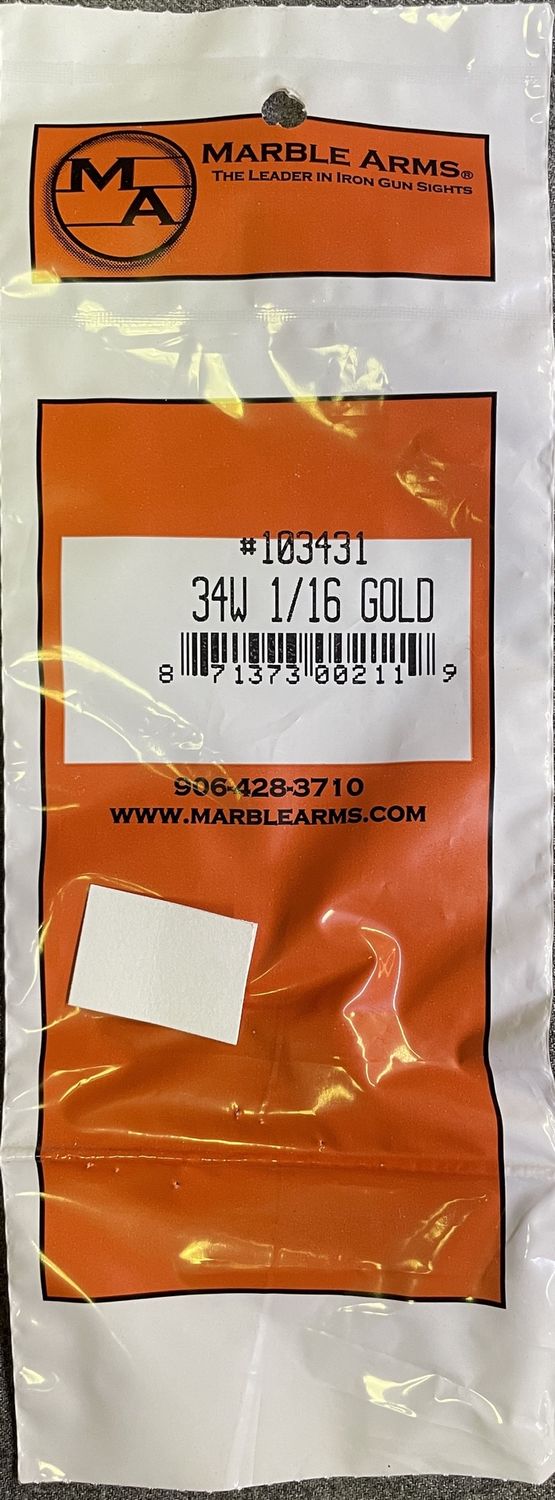 Marble Arms 34W 1/16 Gold Bead Front Sight