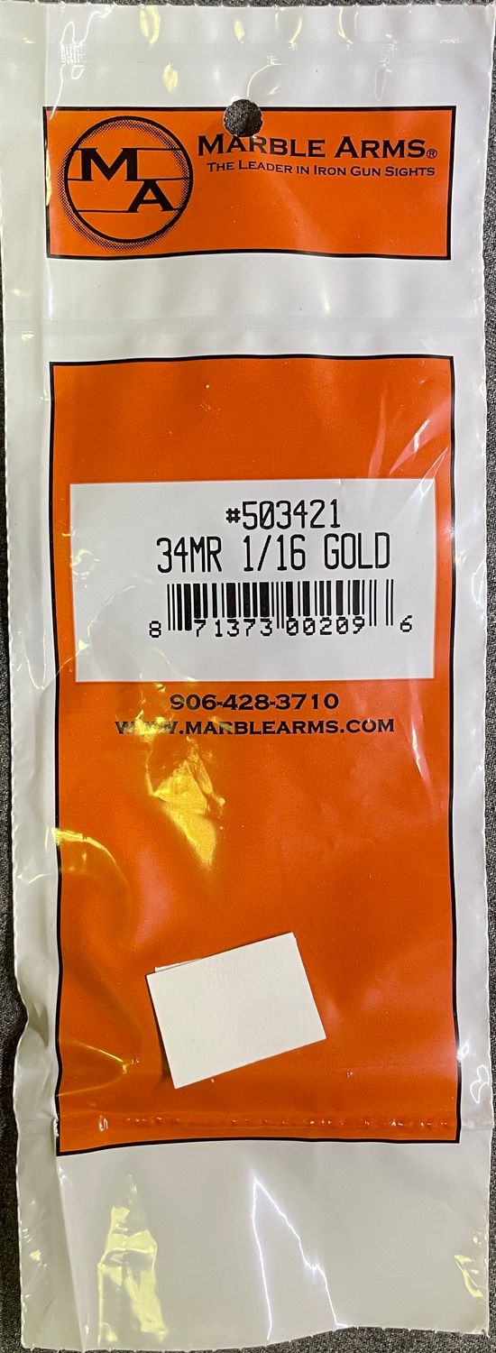 Marble Arms 34MR 1/16 Gold Bead Front Sight