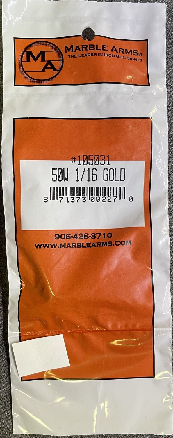 Marble Arms 50W 1/16 Gold Bead Front Sight