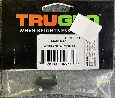 Tru Glo 3/8 Dovetail Ramp Front Sight Green .450