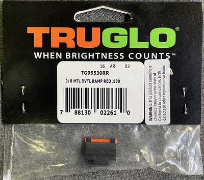 Tru Glo 3/8 Dovetail Ramp Front Sight Red .530