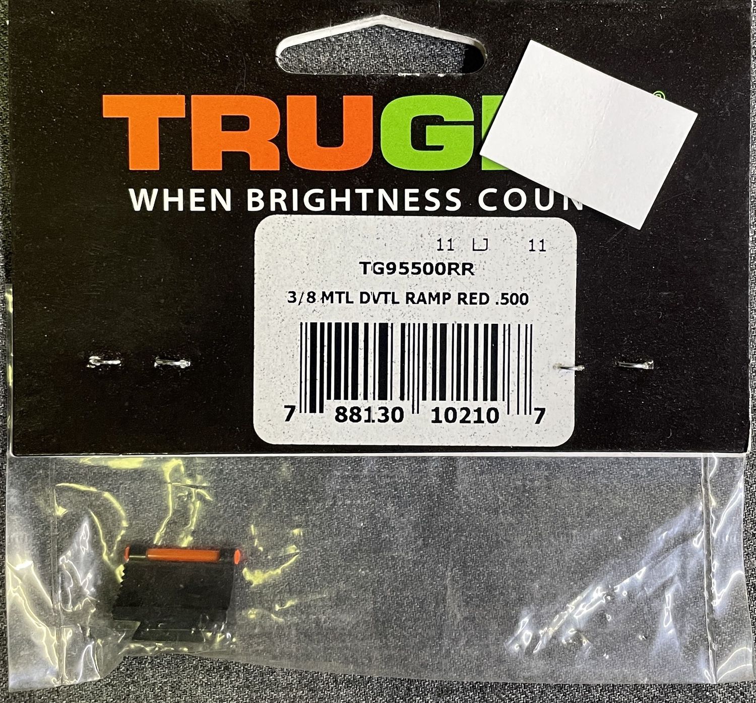 Tru Glo 3/8 Dovetail Ramp Front Sight Red .500