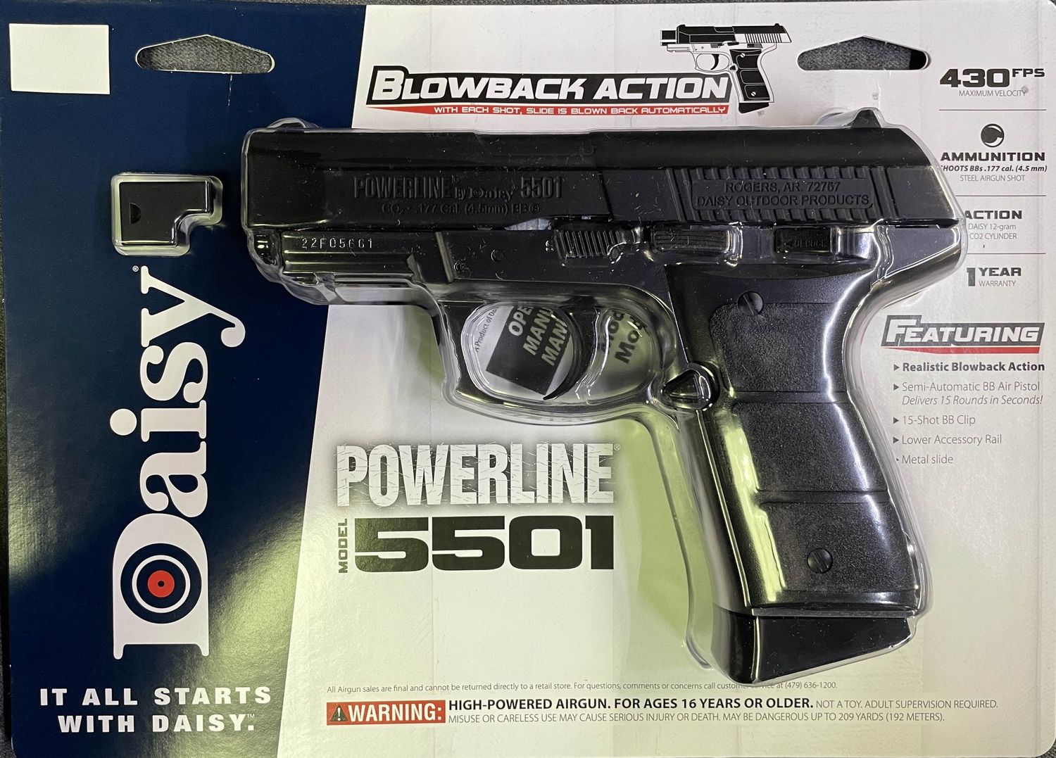 Daisy Model 5501 Blowback BB Pistol