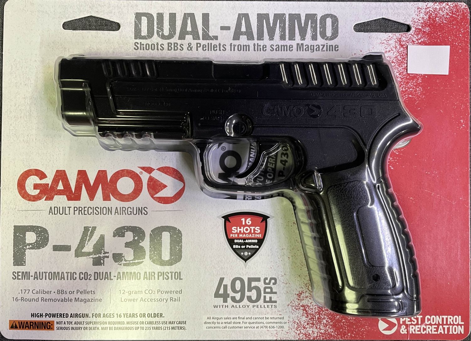 Gamo P-430 .177 BB/Pellet Pistol