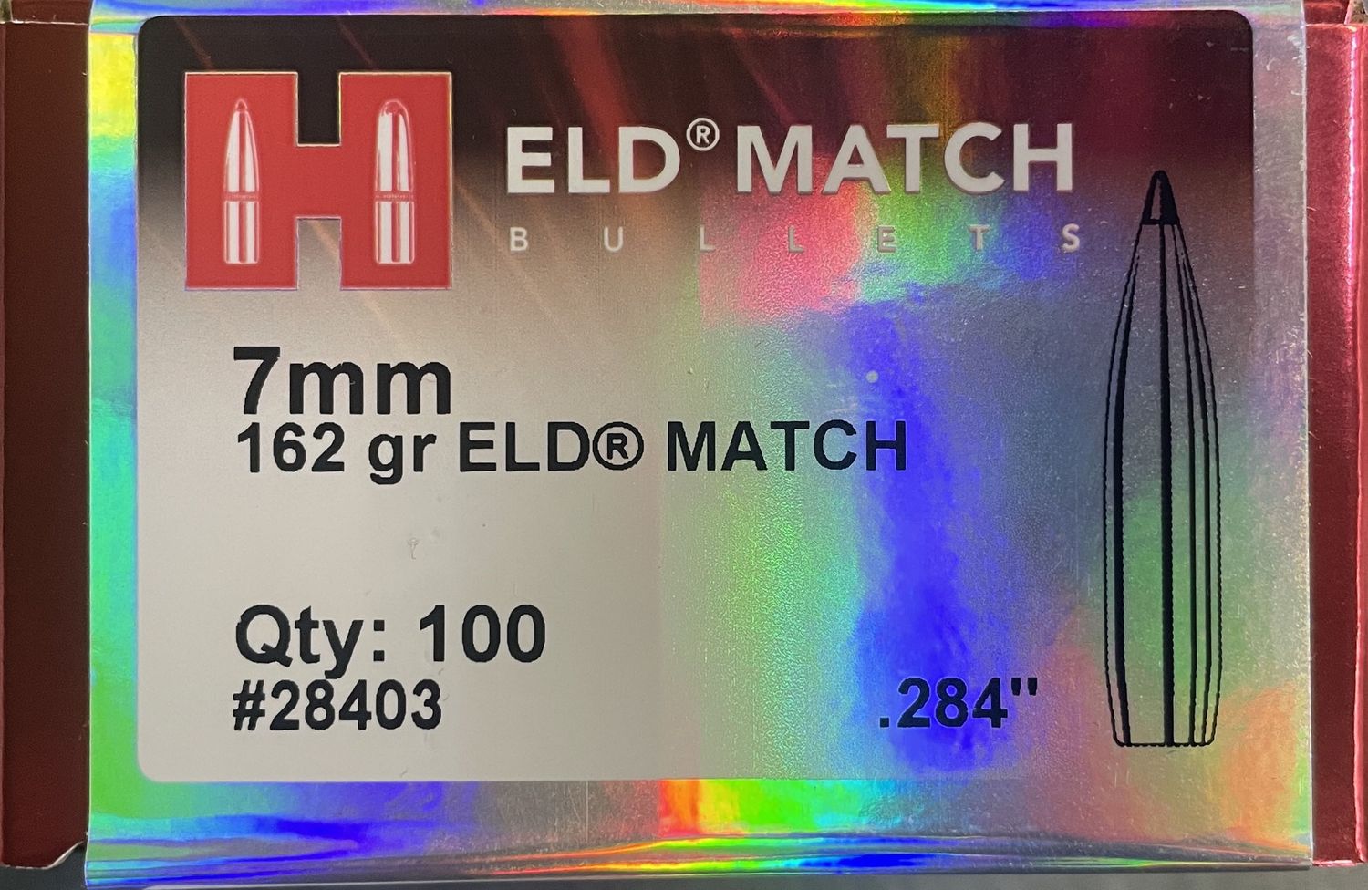 Hornady 7mm 162gr ELD-Match Bullets 100 Ct.
