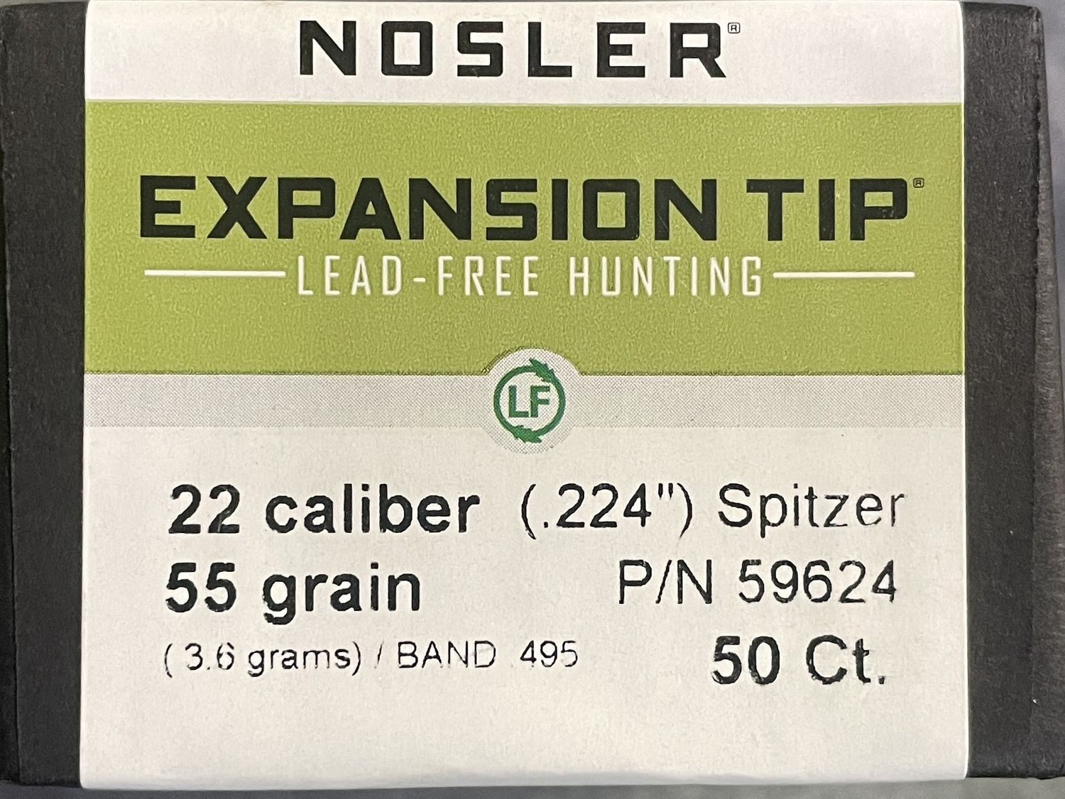 Nosler 22 Cal. .224&quot; 55gr Expansion Tip Bullets 50 Ct.