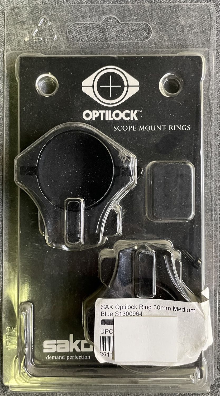 Optilock 30mm Ring Set Medium Black
