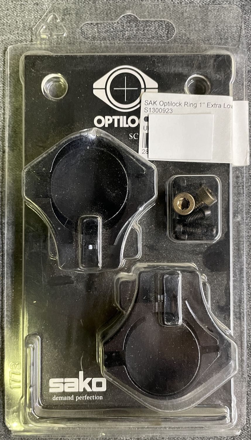 Optilock 1&quot; Ring Set Extra Low Black
