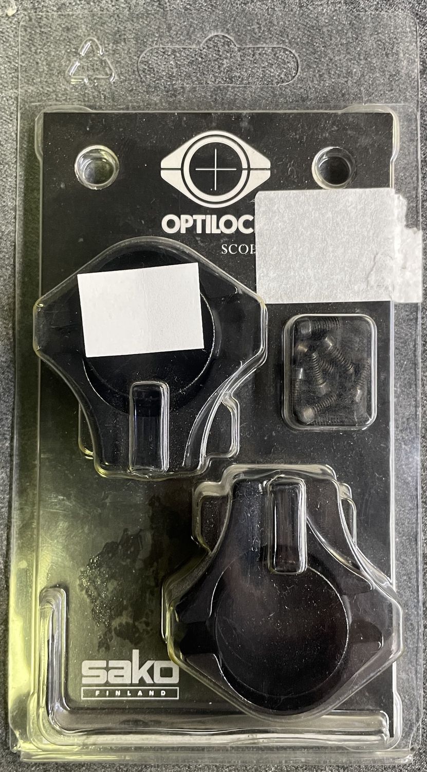 Optilock 1&quot; Ring Set Med Black