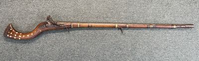 Antique 1812 Dated Afghan Jezail Flint Lock Rifle