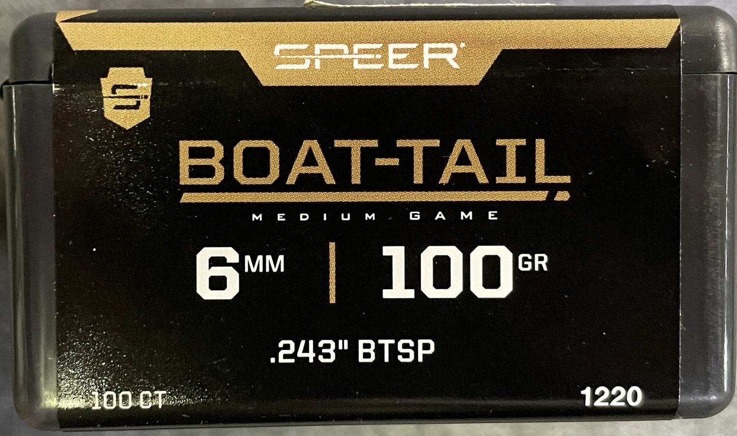 Speer 6mm .243 100 Gr. Boat-Tail BTSP 100 Ct.
