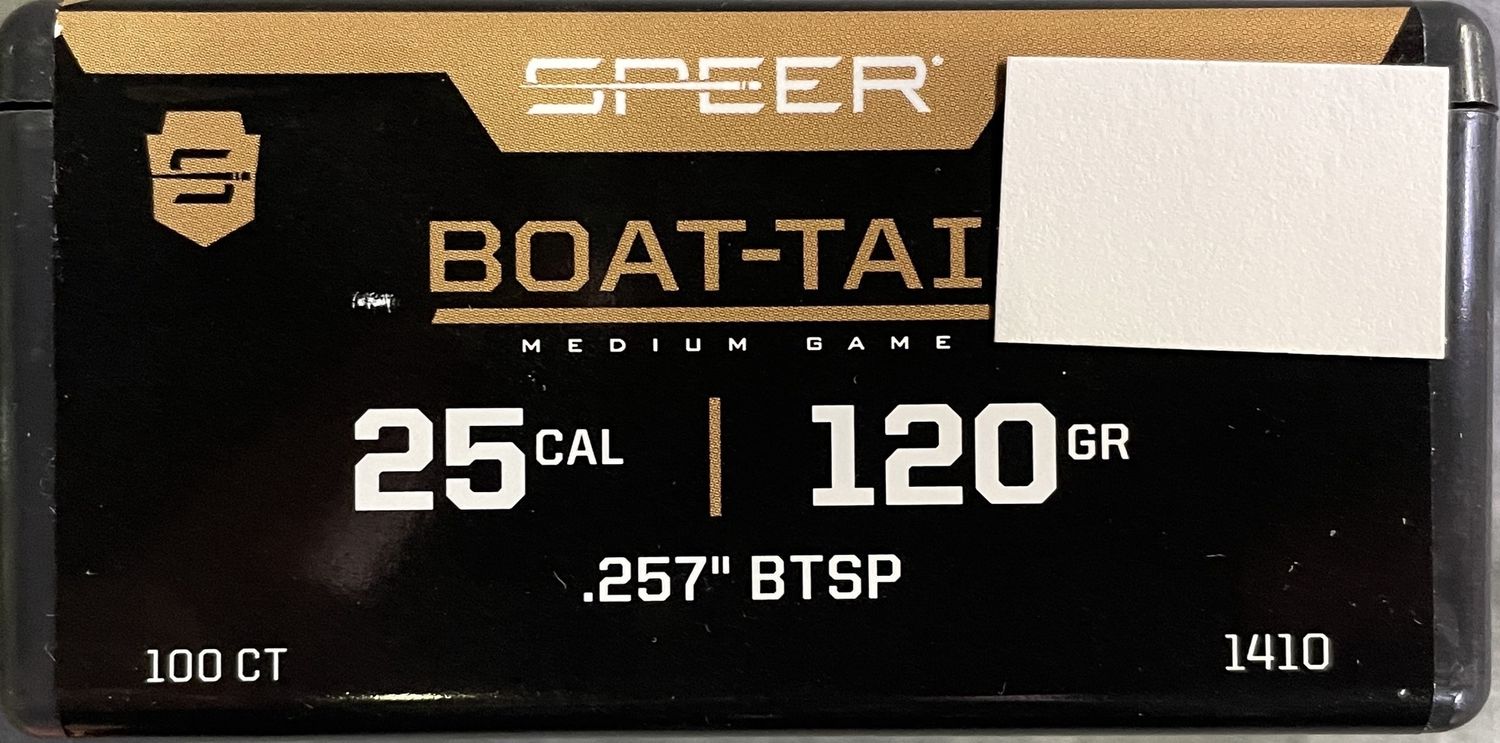 Speer 25 Cal. .257 120 Gr. Boat-Tail SP 100 Ct.