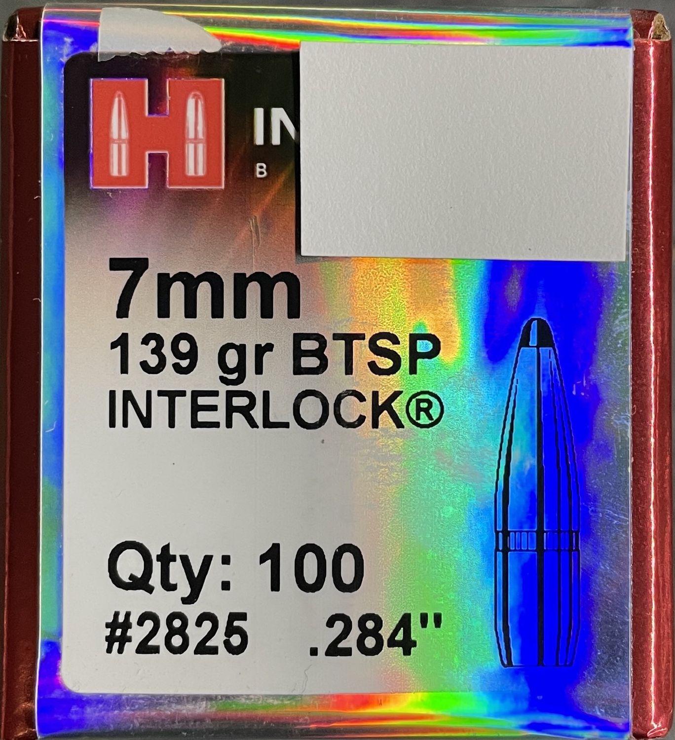 Hornady 7mm .284 139 Gr. Interlock 100 Ct.