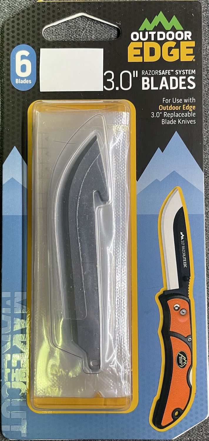 Outdoor Edge 3&quot; replacement blades 6 Ct.