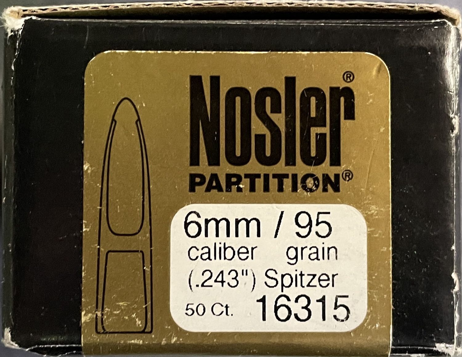 Nosler 6mm 95gr Partition 50 Ct.