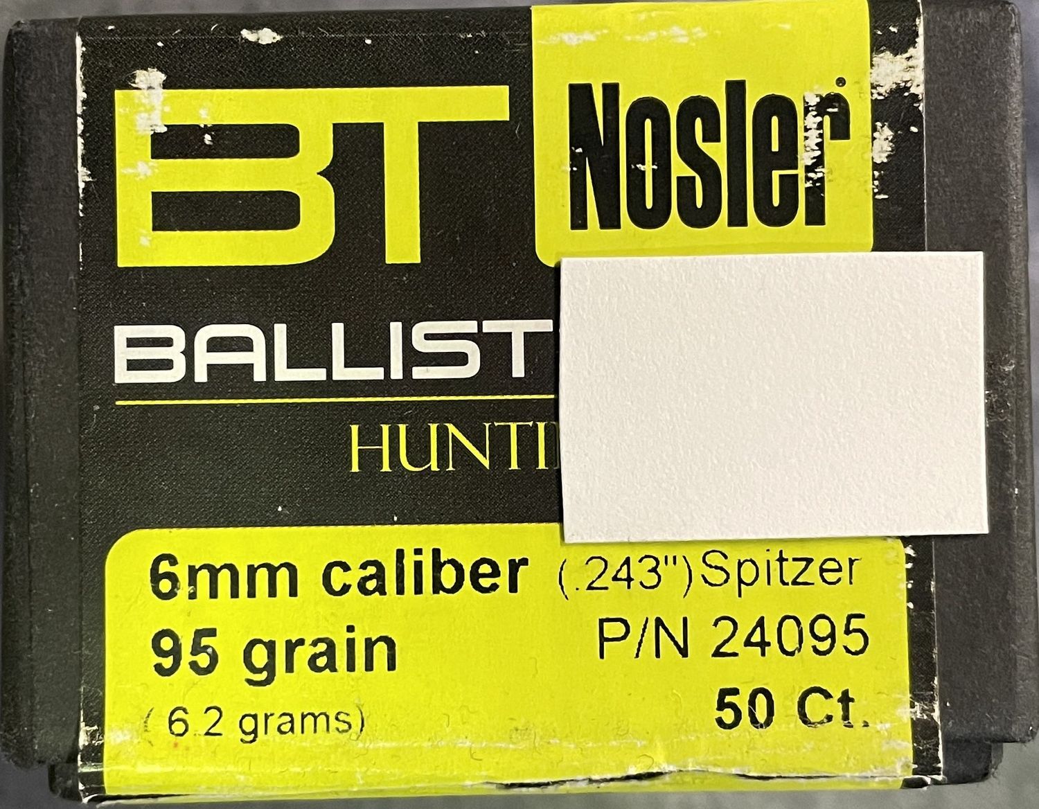 Nosler 6mm 95gr Ballistic Tip 50 Ct.