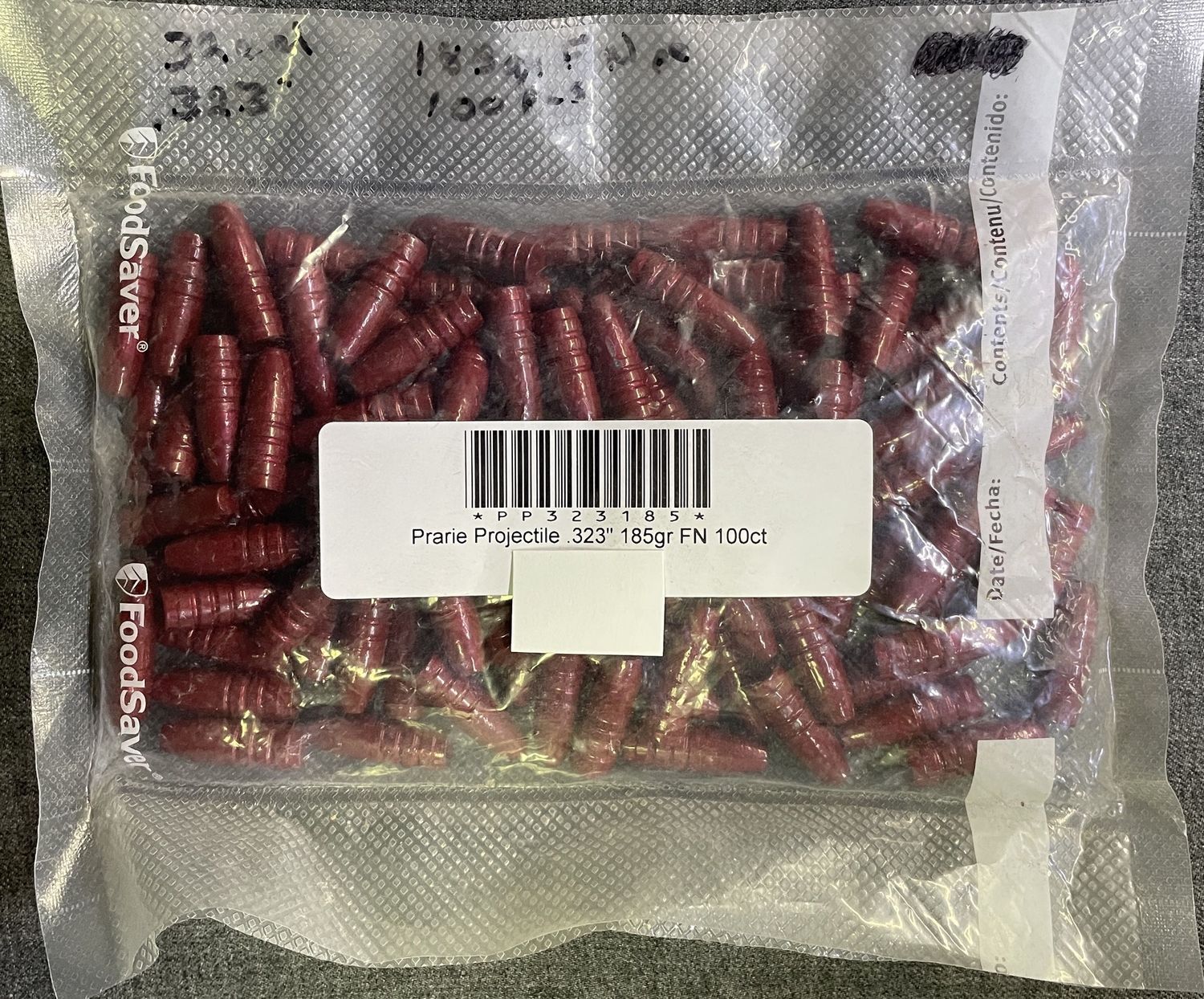 Prarie Projectile .323&quot; 185 Gr. FN 100 Ct.