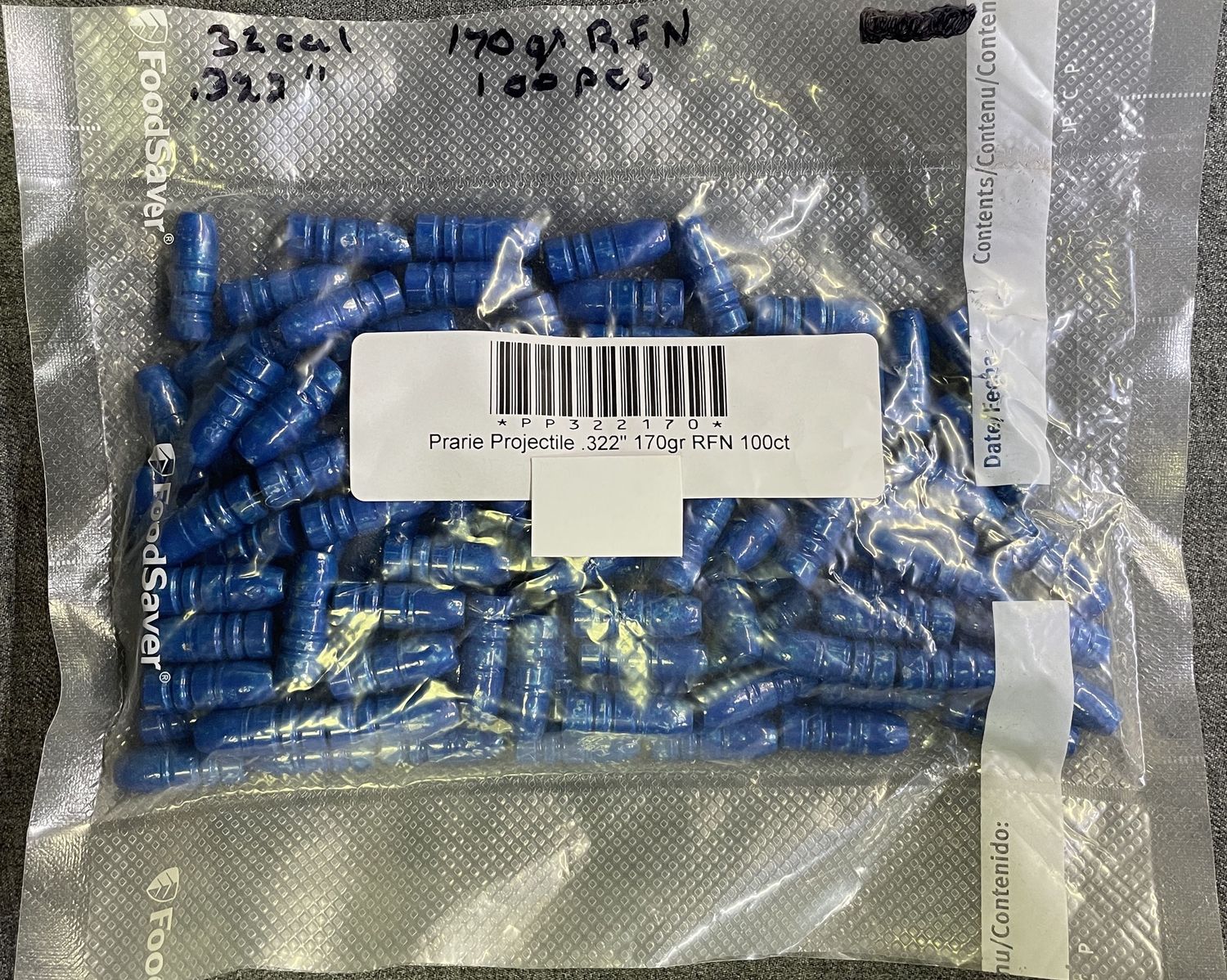 Prarie Projectile .322&quot; 170 Gr. RFN 100 Ct.