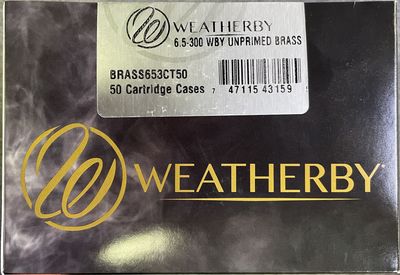 Weatherby 6.5-300 WBY Brass 50 Ct.