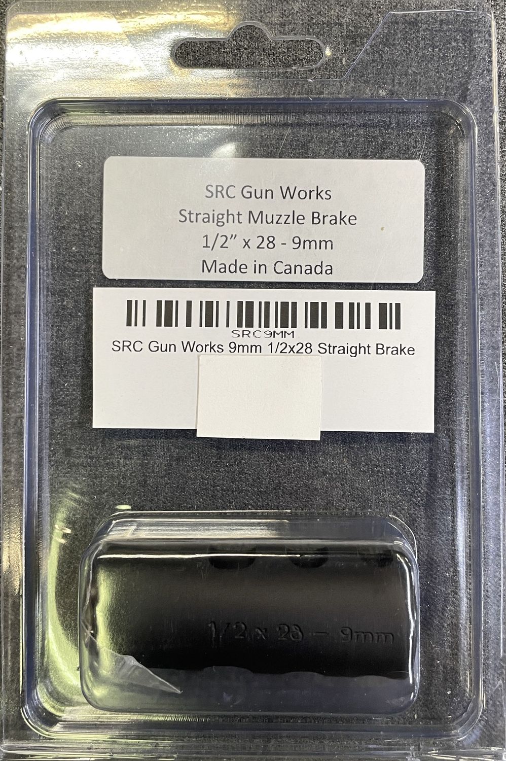 SRC Gun Works 9mm 1/2x28 Straight Brake
