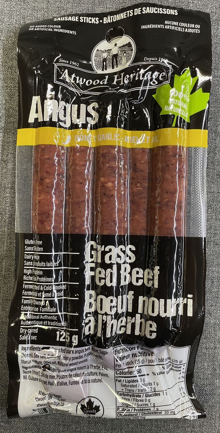 Atwood Heritage Angus Honey Garlic Sausage Sticks