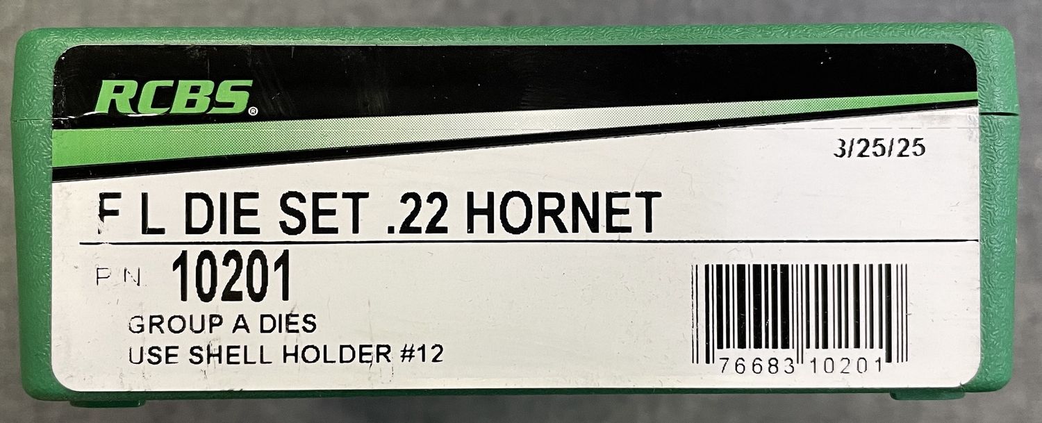 RCBS FL Die Set .22 Hornet