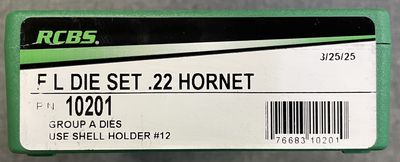 RCBS FL Die Set .22 Hornet