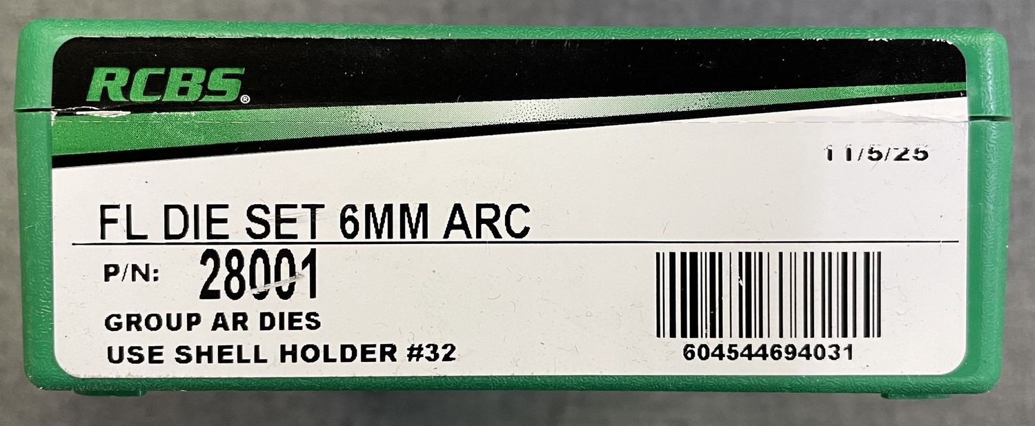 RCBS FL Die Set 6mm Arc