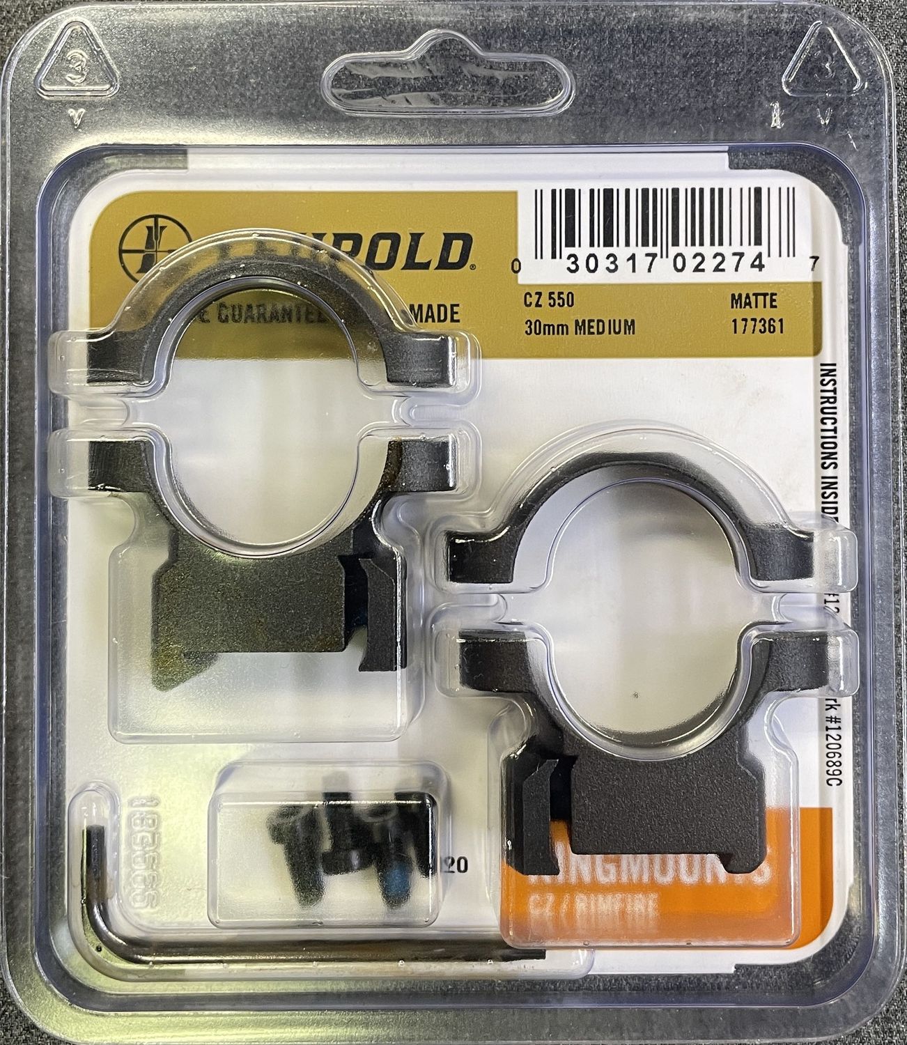 Leopold CZ 550 30mm Medium Ring Set