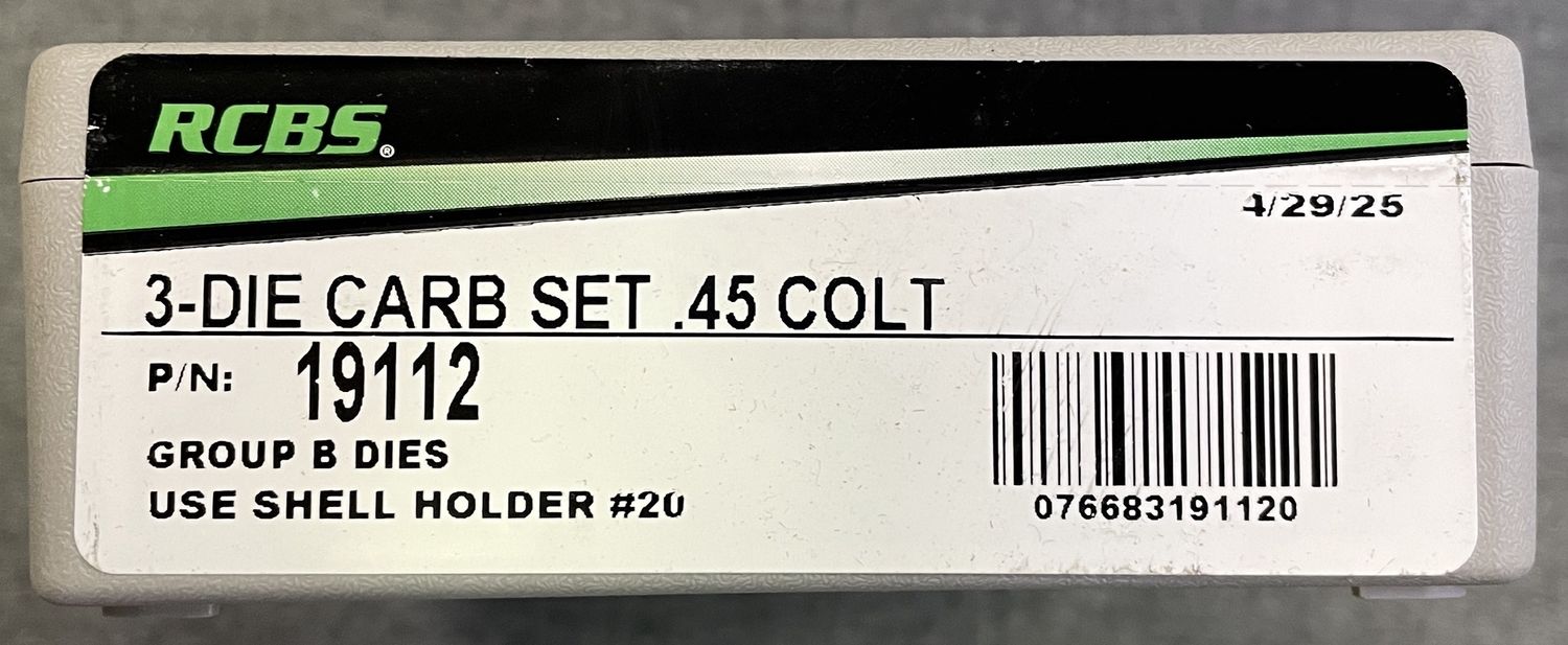 RCBS 3-Die Carb Set .45 Colt