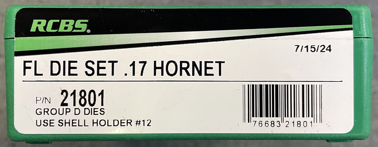 RCBS FL Die Set .17 Hornet ( Hornady )