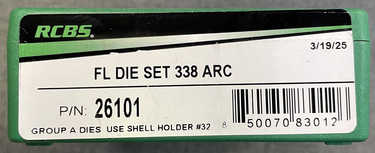 RCBS FL Die Set 338 ARC