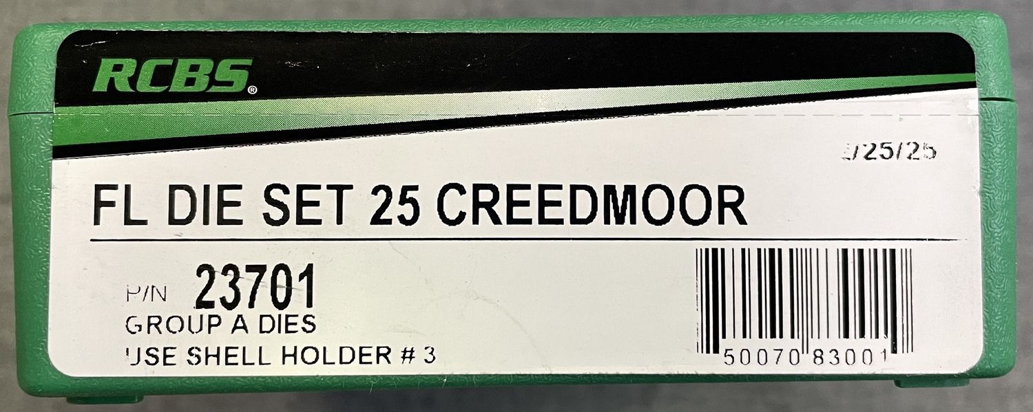 RCBS FL Die Set 25 Creedmoor