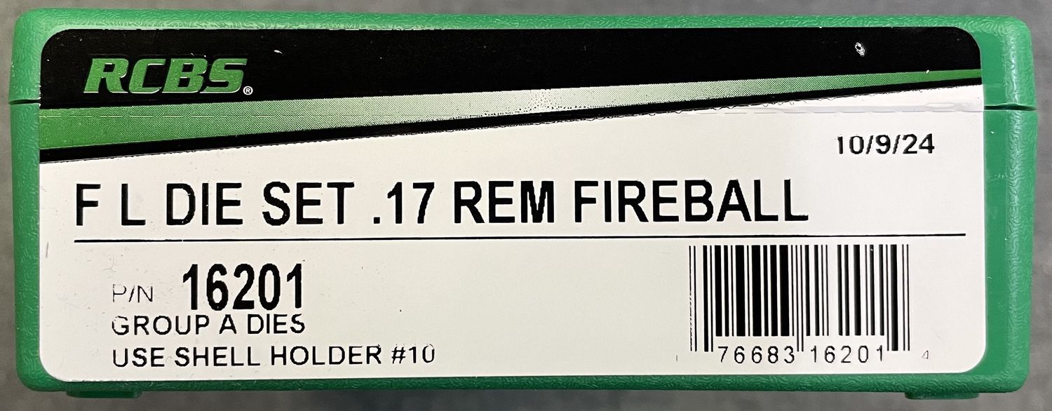 RCBS FL Die Set .17 Rem Fireball