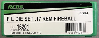 RCBS FL Die Set .17 Rem Fireball