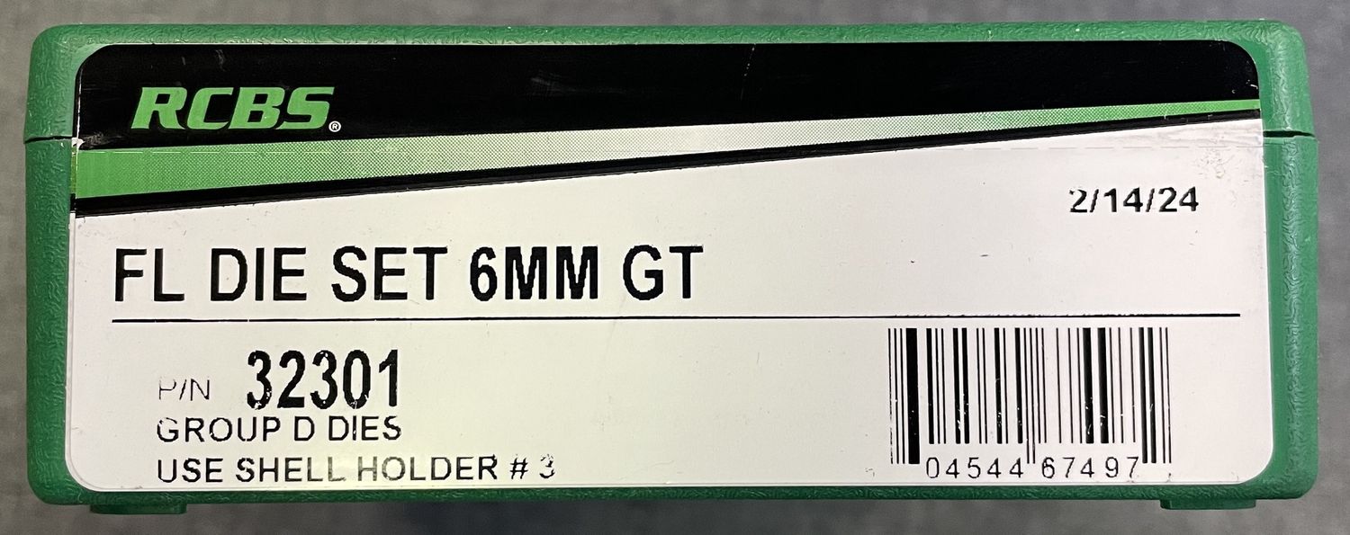 RCBS FL Die Set 6mm GT