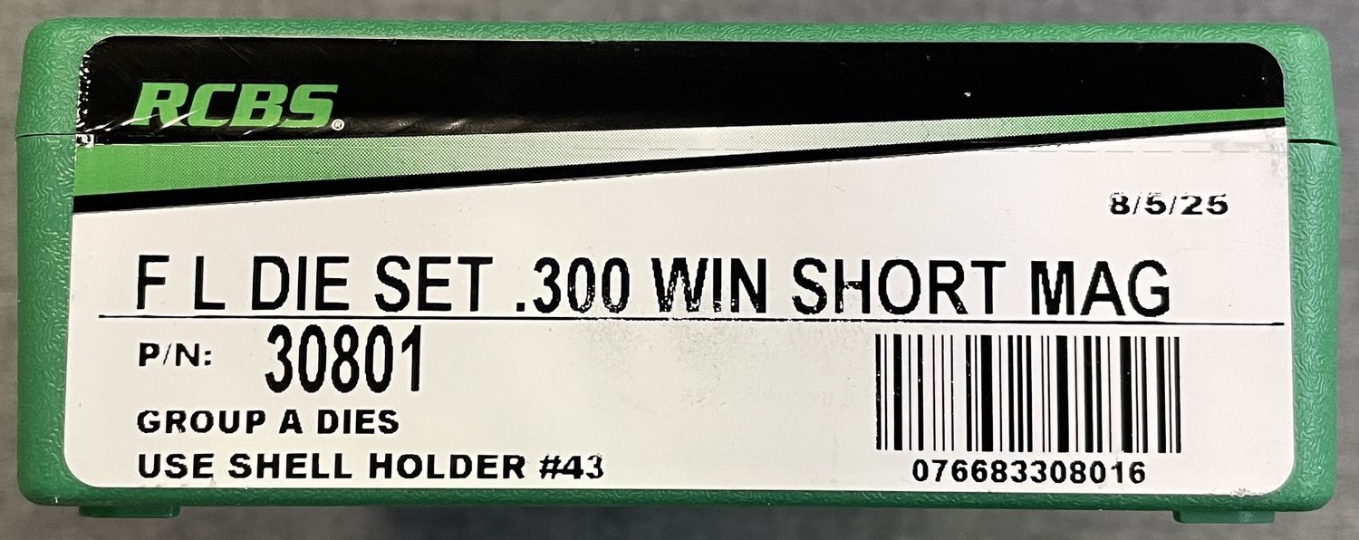 RCBS FL Die Set .300 Win Short Mag