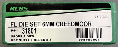 RCBS FL Die Set 6mm Creedmoor