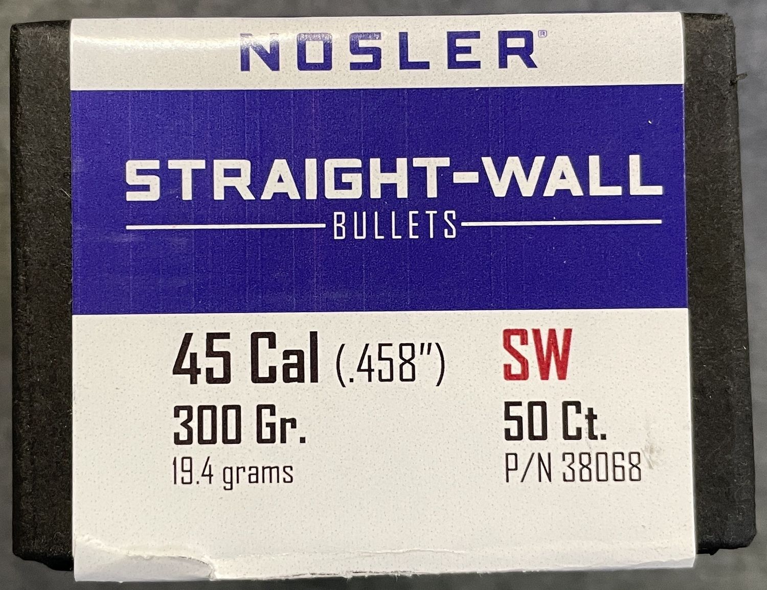 Nosler 45 Cal. 300 Gr. Straight Wall Bullets 50 Ct.