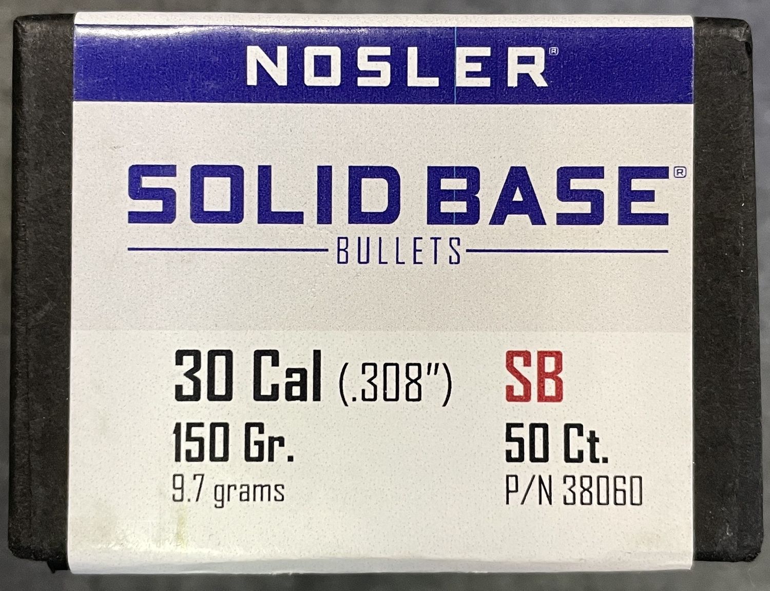 Nosler 30 Cal. 150 Gr. Solid Base 50 Ct.
